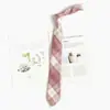Corbata Rosa para Hombres y Mujeres con Estilo de Cremallera, Decoración de Camisa Casual Juvenil para Mujeres, Estilo K, Corbata Estilo JK Japonés