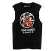 Camiseta sin mangas holgada retro para hombre con dibujos animados de Dragon Ball Monkey King de 1986