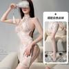 Ropa interior sexy retro uniforme cheongsam deseo puro seducción abertura hueco caliente encaje abierto perspectiva traje camisón