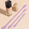 Conjunto de 3 espátulas cosméticas de silicone, ferramenta de beleza multifuncional de dupla face, adequado para potes e frascos, ideal para pegar e dispensar cremes, loções, séruns e cosméticos, portátil e fácil de limpar, ferramenta de beleza reutilizável