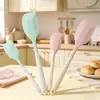 Espátula de Silicona con Rascador Integrado, Esparcidor Grande para Pastel y Crema, Herramienta para Hornear, Resistente a Altas Temperaturas, Esparcidor de Salsa, Espátula de Cocina