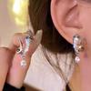 Aretes de Serpiente de Zirconia Nueva 2024 Estilo Frío Nicho Aretes Versátiles Aretes Elegantes a la Moda Sentido de Lujo Ligero de Alta Gama