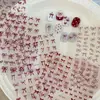 Pegatinas de Arte para Uñas con Lazo Francés Color Borgoña Popular entre Celebridades de Internet Lazo de Cinta Rojo de Año Nuevo Accesorios para Uñas
