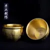 Enfeites de Cilindro de Latão, Cilindro de Cem Bênçãos de Cobre, Cilindro de Chá, Xícara de Cem Bênçãos Embossada, Tigela de Tesouro, Enfeites de Escritório, Venda Direta da Fábrica