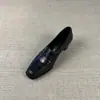 Versión de cuero suave~Mocasines de mujer vintage con tacón grueso, estilo slip-on, tacón medio, punta cuadrada, zapatos pequeños de cuero elegantes y sofisticados