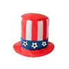 Suministros para Fans de la Copa Mundial 2026 de EE. UU., Canadá y México Sombrero Alto de Poliéster Impreso Digitalmente Accesorios para Animación Sombrero Bandera Personalización