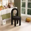 Silla de maquillaje de moda, silla de comedor estilo macarrón, silla de tocador para habitaciones de niñas, taburete de tocador de lujo ligero estilo nórdico para el hogar