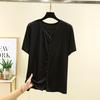 Cardigan Feminino de Verão com Gola V e Manga Curta em Modal, Fino, com Fecho, Top para Casa, Tamanho Plus, Casual Solto, Peça de Roupa Externa, Jaqueta Curta