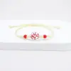 Pulsera de Flores Secas Gipsófila Bola de Cristal Cápsula del Tiempo Joyería de Flores Secas Eternas Pulsera Tejida Venta Directa de Fábrica al por Mayor
