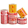 Pegatina para productos frágiles pegatina de almacén logístico transfronterizo chino e inglés Advertencia de Comercio Exterior Sello de advertencia pegatina en stock
