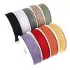 Cinta de dar forma tipo arpillera con borde de alambre de color cruzado Nudo de lazo para empaque de caja de regalo de Navidad Accesorios decorativos hechos a mano