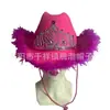 En stock Halloween Polar Plateado Corona Grande Sombrero Vaquero Occidental Corona de Diamantes Sombrero Vaquero de Polar