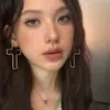 Aretes en Forma de Cruz, Estilo Europeo y Americano Sencillo y Moderno, Diseño Largo Exagerado, Aretes Adelgazantes, Estilo Vintage, Joyería al por Mayor en Qingdao