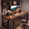 Escritorio de computadora, escritorio doble para juegos, escritorio para estudiantes para uso doméstico, escritorio de estudio, escritorio de escritura, estación de trabajo de escritorio simple