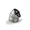 Marca Roke B16.11 Codo de Acero Inoxidable Forjado para Soldadura de Socket 45 grados 3000Lb/6000Lb/900Lb