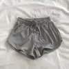 Pantalones Cortos de Costilla de Seda de Hielo para Mujer Verano Estilo Coreano Cintura Floja Ajustada Pierna Ancha Pantalones Deportivos Elásticos Pantalones Cortos Adelgazantes Calientes Ropa de Mujer