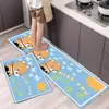 Alfombrilla de cocina desechable de estilo minimalista, umbral bajo, antideslizante, de tierra de diatomeas que retiene el agua y absorbe el aceite, alfombra de entrada suave y mullida