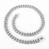El Más Vendido de Amazon 12mm Brillante Vidrio Hebilla de Resorte Aleación Collar para Hombres y Mujeres Moderno Hip Hop Cadena Cubana