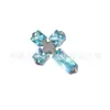 Aleación de Titanio F136 Cubo de Azúcar Cruzado Zirconia Incrustada G23 Tornillos para Oreja de Titanio Tornillos para Labio Tornillos para Cartílago de Oreja Joyería para Piercings Corporales