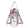 Bolsa para botella de agua aislada, bolsa cruzada portátil para llevar en la mano para botella de agua, bolsa protectora para taza térmica, bolsa para botella de agua a prueba de fugas tipo correa, en stock
