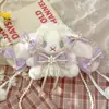 Bolsa transversal de pelúcia de coelho estilo soft girl japonesa Acessório Lolita bolsa de ombro fofa com corrente de pérolas atacado