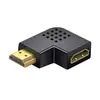 Adaptador HDMI codo de 90 grados en ángulo recto, adaptador de extensión HDMI macho a hembra de 90 grados