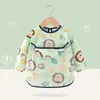 Bata Elegante Infantil para Exteriores, Babero Impermeable y Resistente a Manchas para Bebés, Delantal de Manga Larga para Niños y Niñas, Ropa Protectora para Bebés