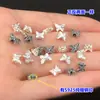Plata de Ley S925 Seiko Mariposa Espaciadores Pequeños Cuentas Sueltas Juguete de Cristal Cuerda de Mano Trenzada Collar Accesorios Hechos a Mano DIY