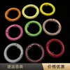 Anéis Abertos Coloridos Pintados de Mola Fivelas Redondas de Pressão Macaron Acessórios para Joias DIY Chaveiro de Bolsa Argolas de Mola