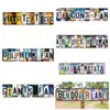 Venta caliente transfronteriza 10x 40 señalización vintage logo moda pared baño cocina decoración pintura de lata