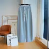 Pantalones anchos de pierna recta estilo francés con cordón de encaje, cintura alta, sueltos, adelgazantes, curvos, para mujer, pantalones largos casuales, nuevos para otoño 26 H082201