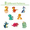 500 Hojas/Rollo Pegatinas de Recompensa de Dinosaurios Transfronterizas Lindas de Dibujos Animados Pegatinas para Niños de Jardín de Infancia y Escuela Primaria para Sellar
