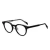 Gafas de montura plana retro hechas a mano estilo japonés para hombre y mujer 89002 montura negra de acetato imitación gafas graduadas con filtro de luz azul