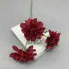 Buquê de Dália Fantasia Transfronteiriça Flor Artificial Haste Única 3 Cabeças Flor Falsa Material Floral para Casamento Decoração de Fundo para Casamento Flor