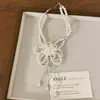 Colar Pingente Borla Flor Íris Pérola Estilo Retrô Francês Corrente de Clavícula Camadas com Contas Personalizado Acessórios de Moda para Mulheres