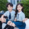 Conjunto de uniforme escolar para estudiantes de primaria, uniforme de clase estilo británico de manga corta de verano, uniforme de jardín de infantes, ropa de verano, fotos de graduación, productos nuevos.
