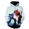 Transfronterizo Nuevo Gundam Manga Larga para Hombre Impresión Digital 3D Otoño Estilo Harajuku con Capucha Popular