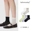 Calcetines finos de punto casual para mujer primavera/verano, calcetines de malla de color liso hasta la pantorrilla, calcetines transpirables estilo ballet para mujer, industria del calcetín de Zhuji