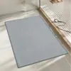Alfombrilla de Baño Minimalista de Color Sólido, Alfombrilla de Diatomeas Imitación Lino, Resistente a la Suciedad, Antideslizante, Absorbente de Agua para Entrada de Inodoro