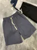 Importados de Japón, 30% lino + 70% algodón, secado rápido, transpirables, color liso, shorts casuales para hombre con cintura elástica y cordón