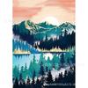 Pintura de diamante paisagem diamante completo diy bordado de diamante decoração de sala de estar quarto pintura de diamante paisagem atmosférica fábrica transfronteiriça direto
