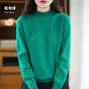 Nuevo suéter de punto hueco para mujer de otoño e invierno, jersey sin costuras de manga larga con cuello semi-alto, perfecto como capa base