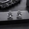 Nuevos Pendientes de Titanio con Flor Cruzada que No se Desvanecen Joyería para Orejas de Tendencia Nicho para Hombres Accesorios de Lujo Ligero de Alta Gama para Mujeres