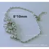 Plata S925 Soporte Vacío Pulsera de Cobre Blanco Puro Soporte Vacío Chapado en Platino Procesamiento de Incrustación de Piedras Preciosas Fábrica DIY Leidezhu