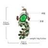 Broche Pavão Esmeralda Novo Estilo Chinês Luxo Acessível Fivela de Animal Fênix Acessórios para Jaqueta Corsage