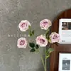 Flores artificiales, rosa de burbuja de 5 cabezas, para arreglos florales de boda, exhibiciones florales decorativas, decoración del hogar, escaparates y exportación al por mayor