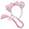 Glow Pony Pony Peluca Infantil Debate Diadema Corona de Princesa para Niña Diadema Peluca para Niñas Trenza