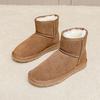 Piel de Vaca Piel de Oveja Botas de Nieve Una Nieve Hombres y Mujeres Algodón de Nieve Antideslizante Cálido Clásico Lana Zapatos de Algodón para Mujer Fábrica Outlet