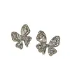 Pendientes de Mariposa de Zirconia de Lujo Ligero de Nicho, Pinzas para Orejas Electroplateadas Versátiles y Exquisitas, Nuevos Pendientes de Mariposa de Verano para Mujer