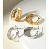 Pendientes tallados de plata de ley 925 para mujer de Tiktok, Pinzas para orejas de lujo ligero Otoño e Invierno de alta gama, Joyería exquisita de nicho con personalidad, Qingdao